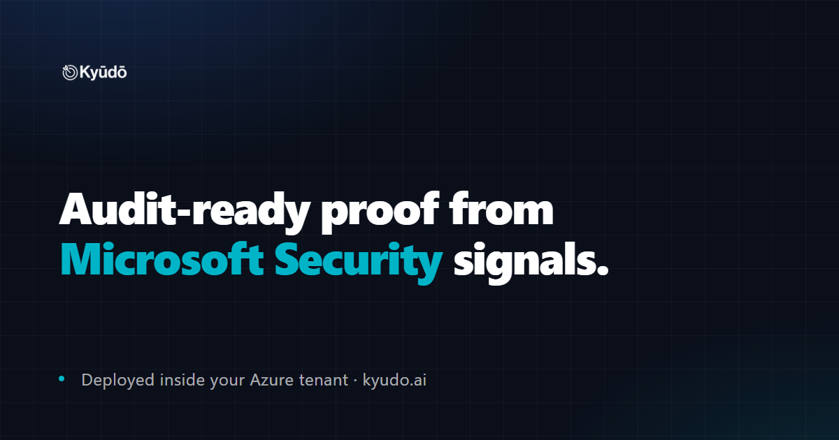 Sentinel Purview Icon Defender, Sentinel, Purview, Entra: Control Mapping Guide — Kyūdō